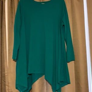 Roman’s Shark Bite Tunic Emerald Green